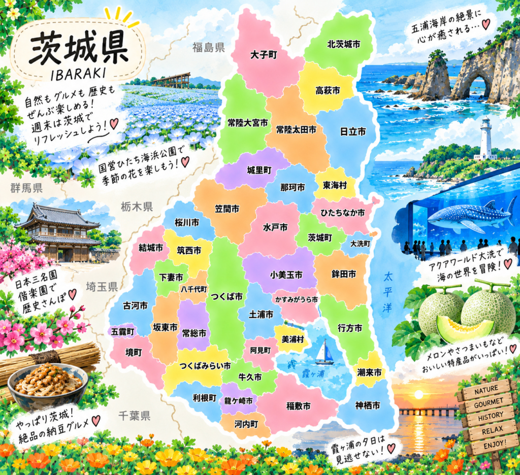 茨城県のおでかけマップ