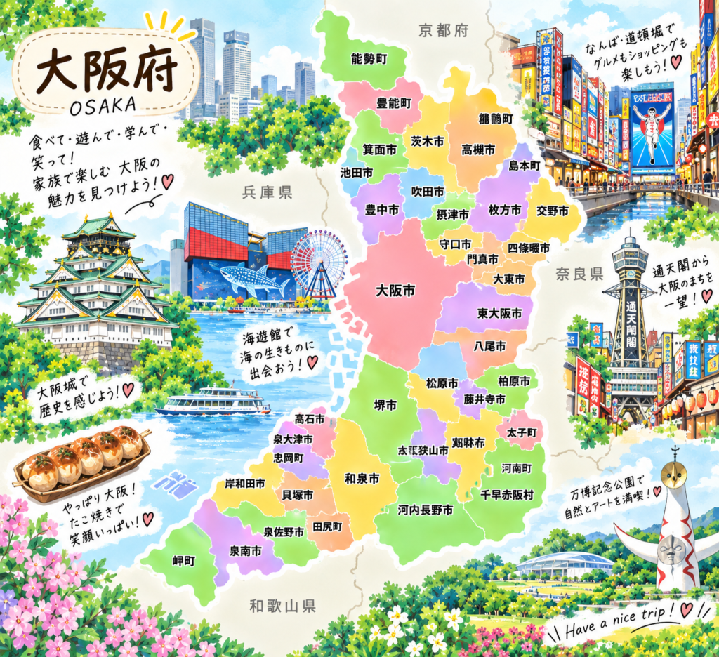 大阪府のおでかけマップ