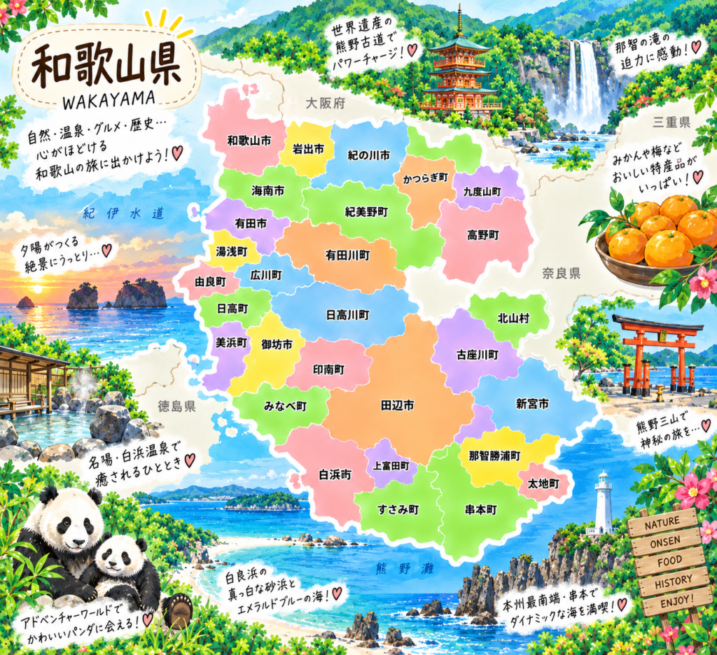 和歌山県のおでかけマップ