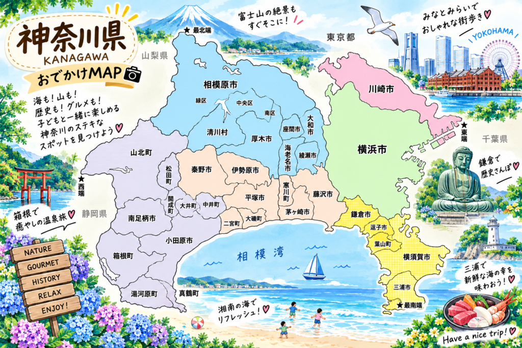 神奈川県のおでかけマップ